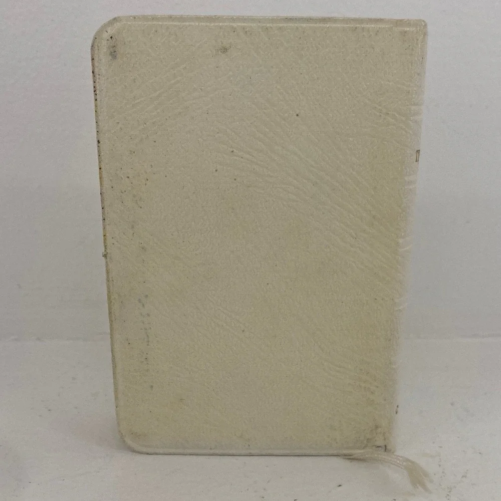 1956 VTG Collins Clear-Type Press New Testament‎ White Pocket Bible Faith Gospel